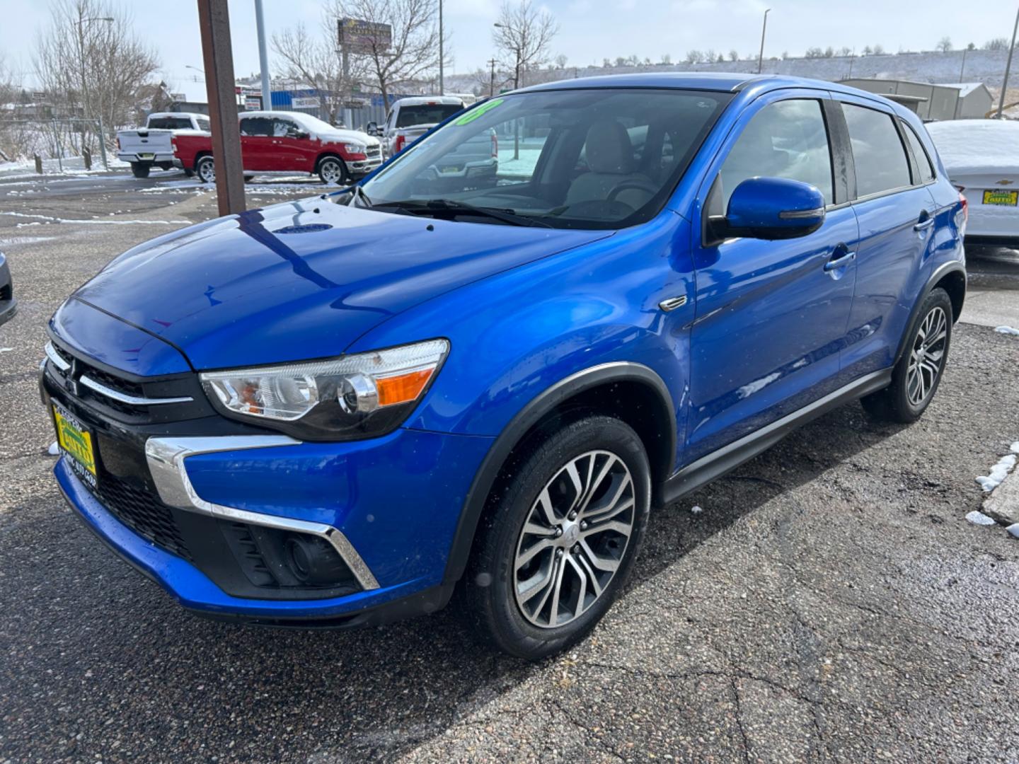 2018 Blue /Gray Mitsubishi Outlander Sport ES (JA4AP3AUXJU) with an 2.0L I4 engine, Automatic transmission, located at 3030 CY Ave, Casper, WY, 82604, (307) 265-3830, 42.827816, -106.357483 - Photo#1